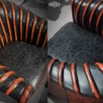 design-armchair-harleq-spine-orange-black-leathers