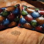 handmade-patchwork-chesterfield-cushion-pillow-buttons-harlequin-leathers