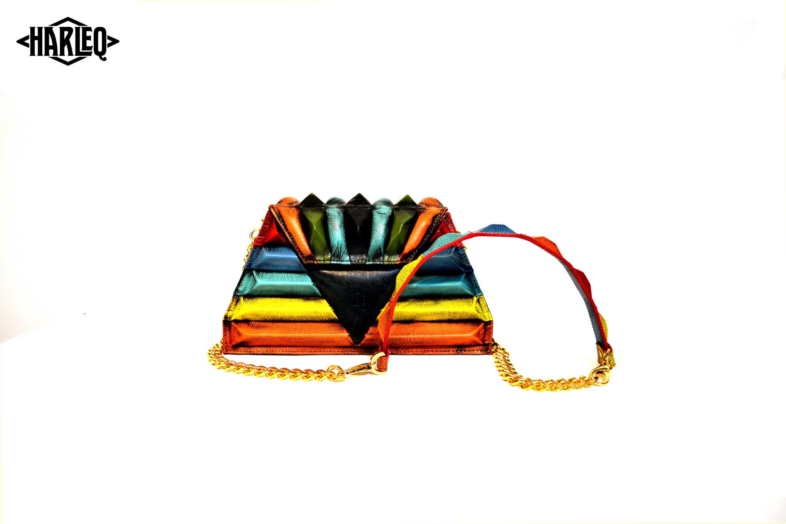 harleq bag sphinx rainbow leathers