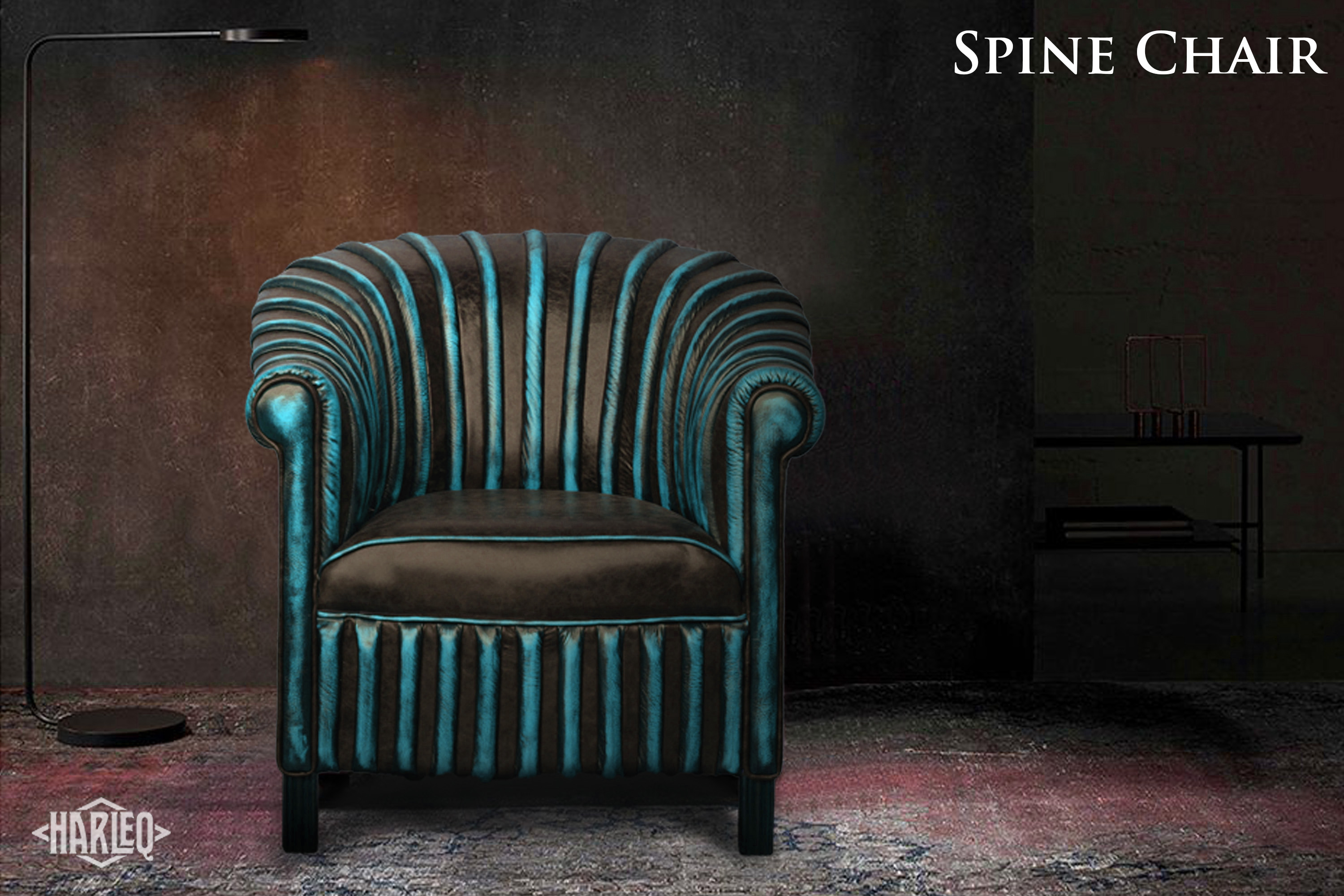 moder-artdeco-leather-harleq-spine-chair-turquoise-black