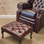 queen-anne-chesterfield-footstool-red